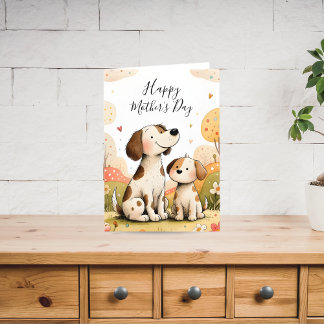 Cute Mother’s Day Dog Card Feiertagskarte