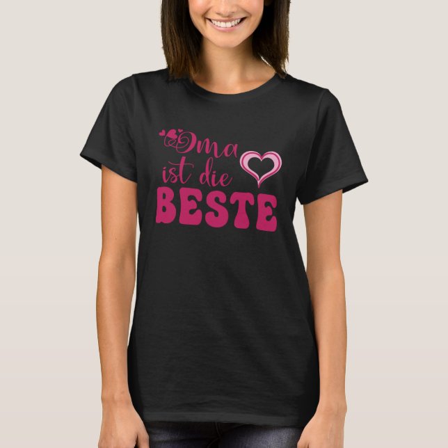 Cute Motheru2019s Day Love Heart Women Oma ist die T-Shirt (Vorderseite)