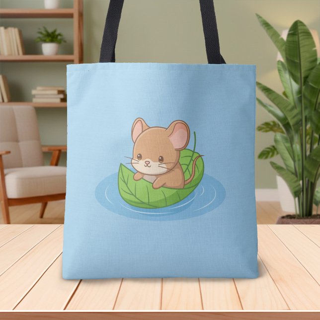 Cute Mouse in a Leaf Boat Blue (Von Creator hochgeladen)