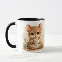 Cute Mouse Mug – Adorable Mouse Drinking Coffee Tasse