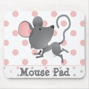 Cute Mouse Polka Dots Mousepad
