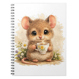 Cute Mouse Tea Spiral Notebook Kawaii Notizblock