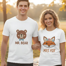 Cute Mr. Bear Men's Matching Couple T-Shirt