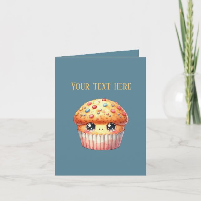 Cute muffin lovers Bakery vendors customizable Karte (Vorderseite)