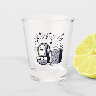 Cute Music Lover – Fun Cartoon Music Tumbler Schnapsglas