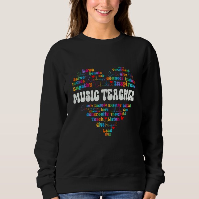 Cute Music Teacher Appreciation Week back to schoo Sweatshirt (Vorderseite)