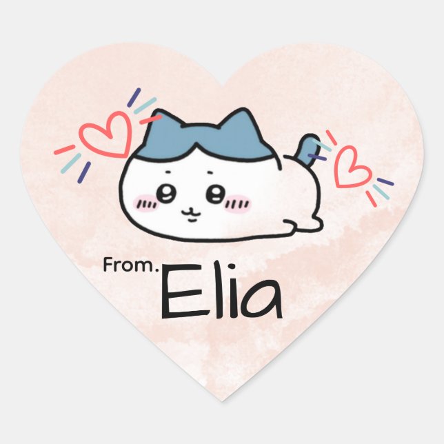 cute name stickers valentines (Vorderseite)