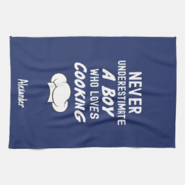 Cute Navy Blue Cooking Gifts For Little Boys Kids Geschirrtuch