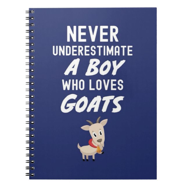 Cute Navy Blue Goat Gifts For Baby Boys Farmer  Notizblock (Vorderseite)