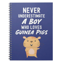 Cute Navy Blue Guinea Pig Gifts For Baby Boys Kids Notizblock