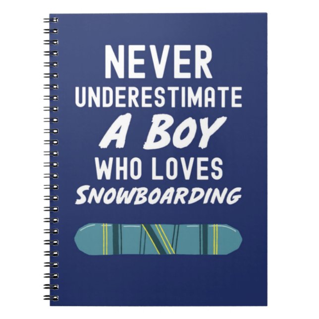 Cute Navy Blue Snowboarding Gifts For Baby Boys Notizblock (Vorderseite)