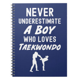 Cute Navy Blue Taekwondo Gifts For Baby Boys Kids Notizblock