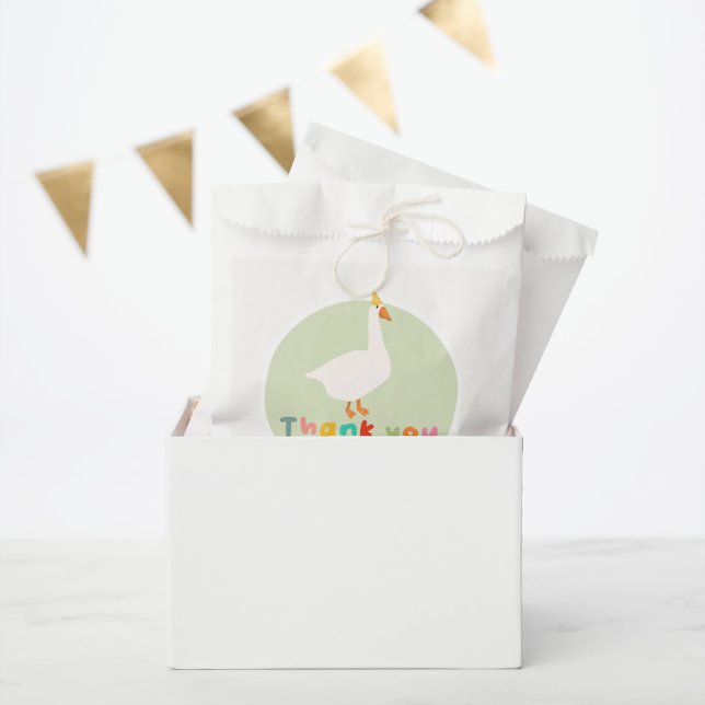 Cute Neutral Green Silly Goose Baby Shower Geschenktütchen (Party)