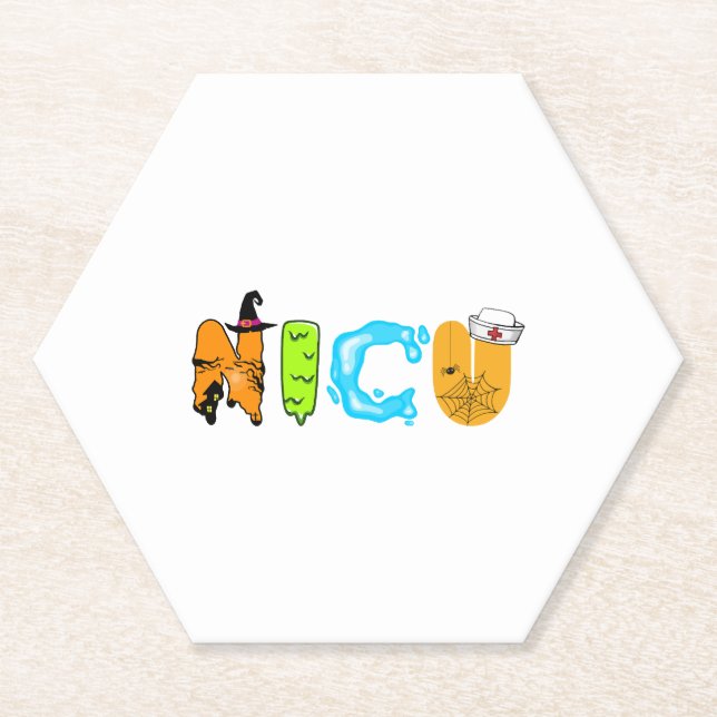 Cute NICU Halloween Design Untersetzer (Vorderseite)