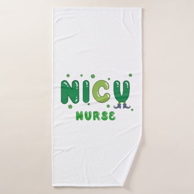 Cute NICU Krankenschwester St. Patrick's Design Badehandtuch (Badehandtuch)