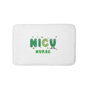Cute NICU Krankenschwester St. Patrick's Design Badematte