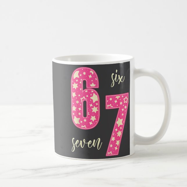 Cute Nk 67 Meme Six Seven Funny Women Girls  Kaffeetasse (Rechts)