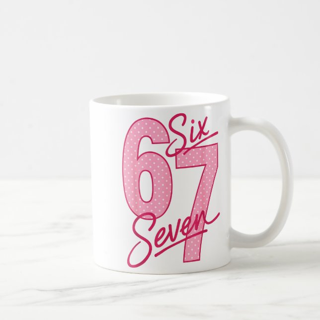 Cute Nk 67 Valentine Six Seven Funny Meme Women Gi Kaffeetasse (Rechts)