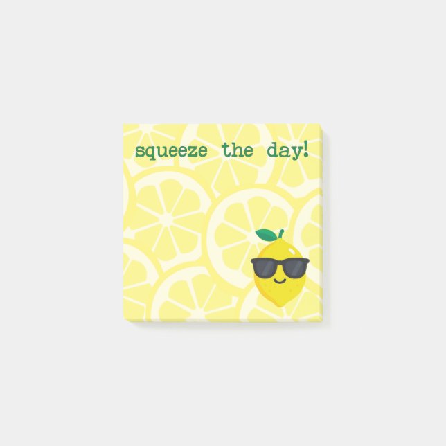Cute Notepad | Squeeze the Day | Office Notes Post-it Klebezettel (Vorderseite)