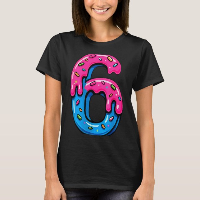Cute Number 6 Ice Cream Drip 67 Meme Costume Coupl T-Shirt (Vorderseite)