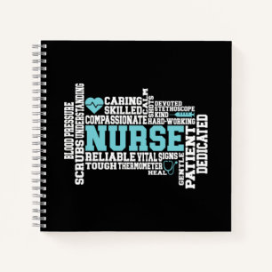 Cute Nurse RN LVN Nursing School Medical Notizbuch