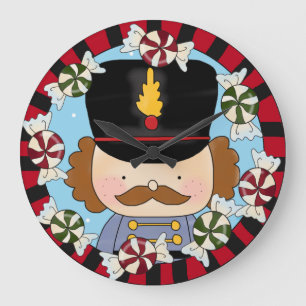 Cute Nutcracker Wall Clock Große Wanduhr