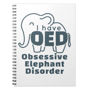 Cute Obsessive Elefant Disorder Notizblock