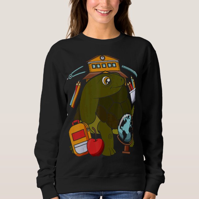 Cute Ocean Animal  Kids School Student Sea Turtle Sweatshirt (Vorderseite)