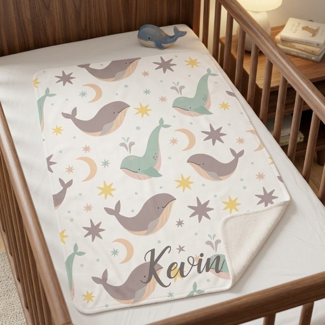 Cute Ocean Animals Personalized Blanket Sherpadecke (Von Creator hochgeladen)