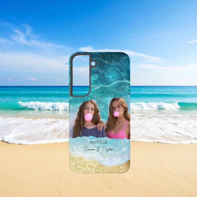 Cute Ocean/Beach Besties Custom Photo Samsung Galaxy Hülle (Von Creator hochgeladen)