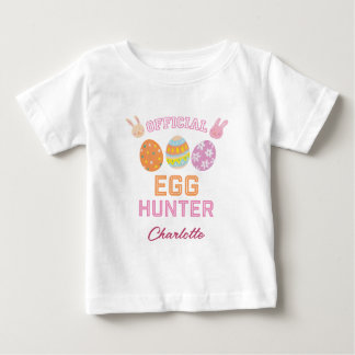 Cute Official Egg Hunter Easter Kids Name Baby T-shirt