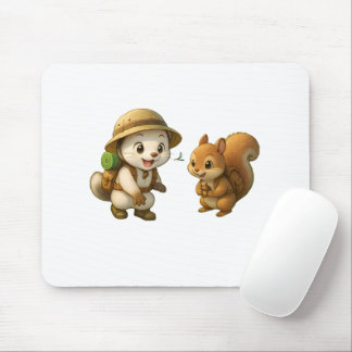Cute Okojo and Squirrel – Okojo and Friends Mousepad