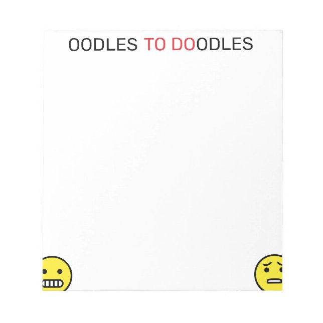 Cute Oodles To Do Notizblock (Vorderseite)
