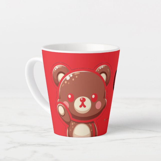 Cute “Oops!” Teddy Bear Mug –Funny&Adorable Kawaii Milchtasse (Linke Ecke)