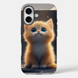 Cute Orange Cat iPhone 16 Hülle