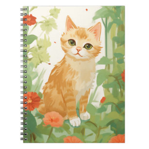 Cute Orange Cat Notizblock