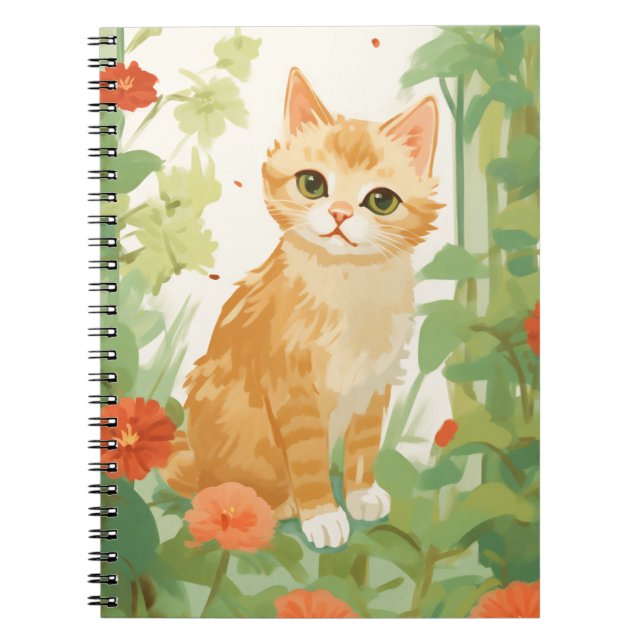 Cute Orange Cat Notizblock (Vorderseite)