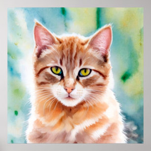 Cute Orange Cat Poster