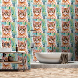 Cute Orange Cat Tapete