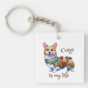 Cute Orange corgi for  a positive mood  Schlüsselanhänger