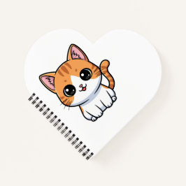 Cute Orange Tabby Kitten Character Notizbuch