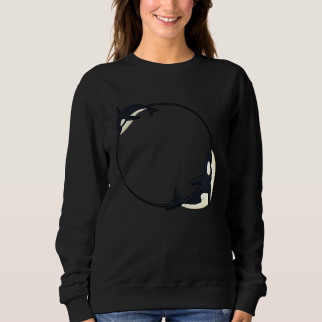 Cute Orca Funny Sea Animal Whale Orcas Men Women Sweatshirt (Vorderseite)