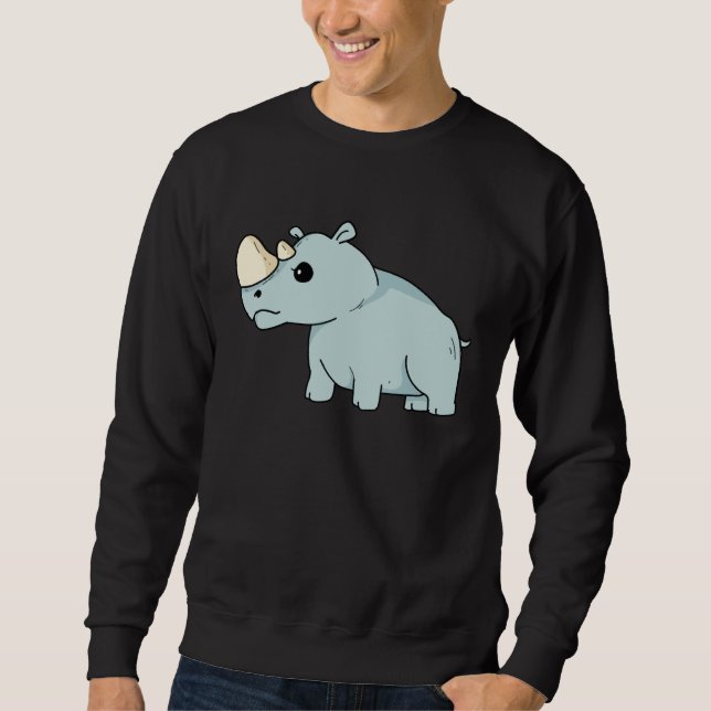 Cute Orphan Baby Rhino Stop Poaching Parents Rhino Sweatshirt (Vorderseite)