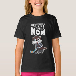 Cute Otter Hockey Mom - Fun Sports Animal Graphic T-Shirt