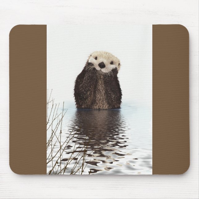 Cute Otter Wildlife Image Mousepad (Vorne)
