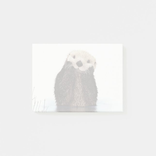 Cute Otter Wildlife Image Post-it Klebezettel (Vorderseite)