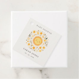 Cute Our Little Sunshine Boho Sun Baby Shower Geschenkanhänger