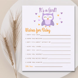 Cute Owl Baby Shower Girl Boho Style