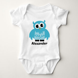 Cute owl cartoon baby clothing for boy baby strampler