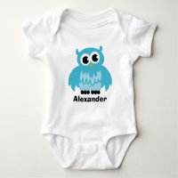 Cute owl cartoon baby clothing for boy